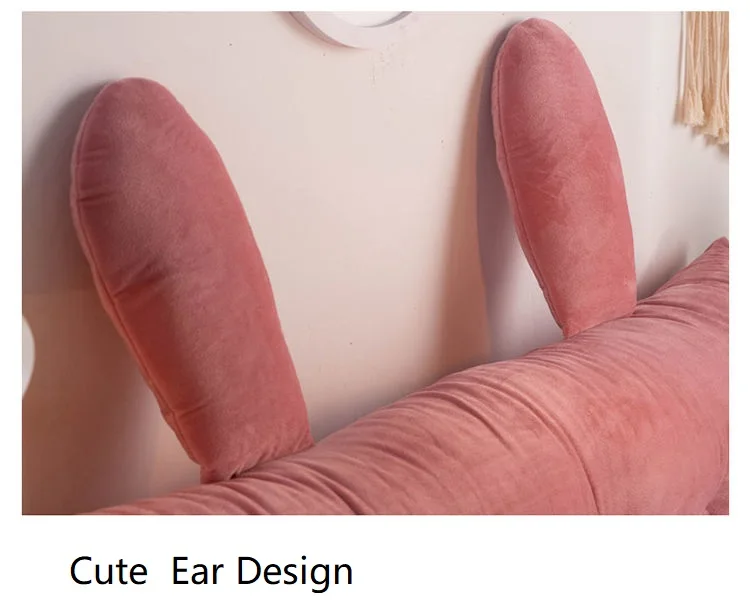 

1pc Detachable Cute Backrest Support Pillow Solid Color Bedside Soft Velvet Backrest Pillow Couple Large Short Plush Cushion