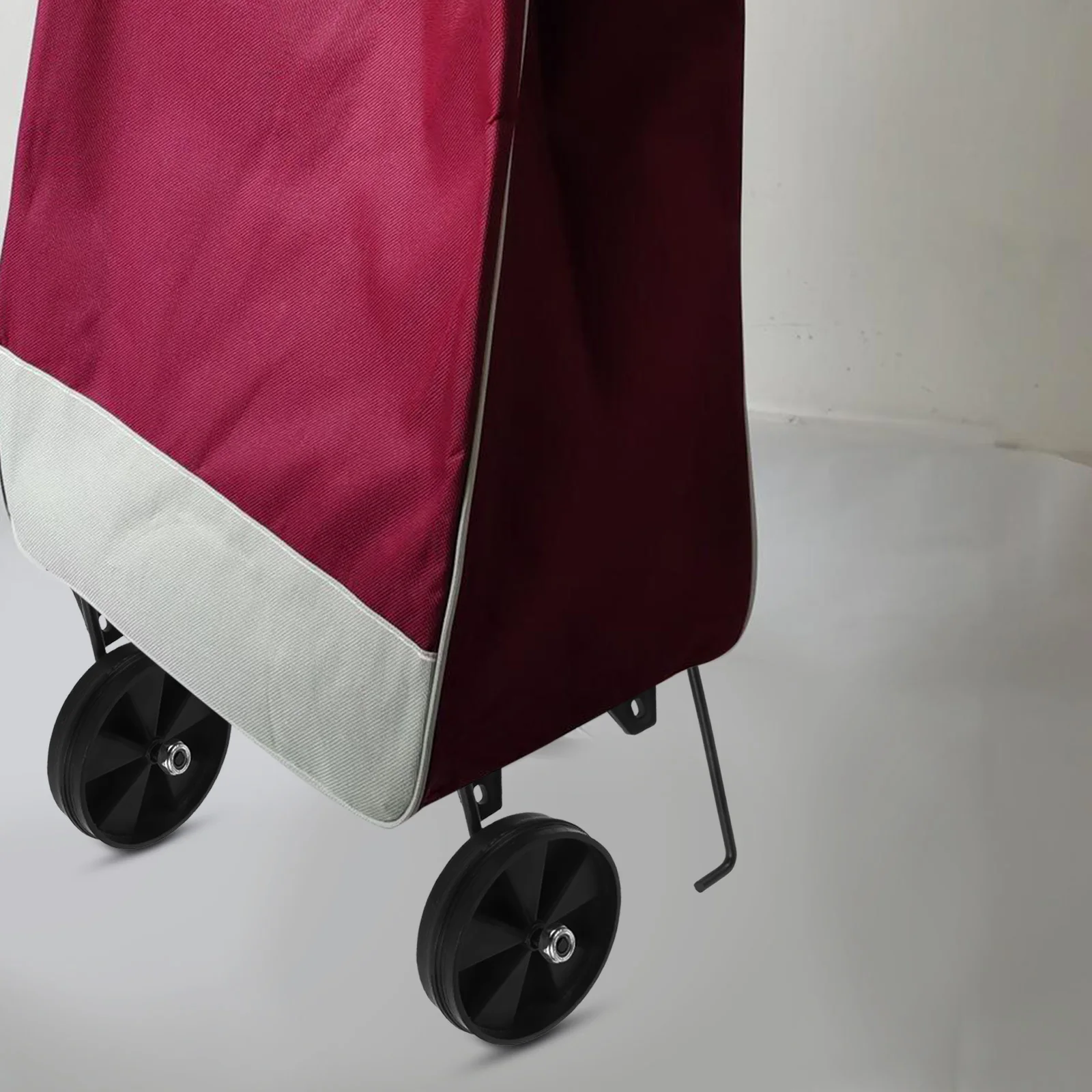 4 pcs Folding Shopping Cart Wheels Replacement Heavy Duty Trolley Casters For Grocery Travel Bike Stabilizer Small Cart Wheels