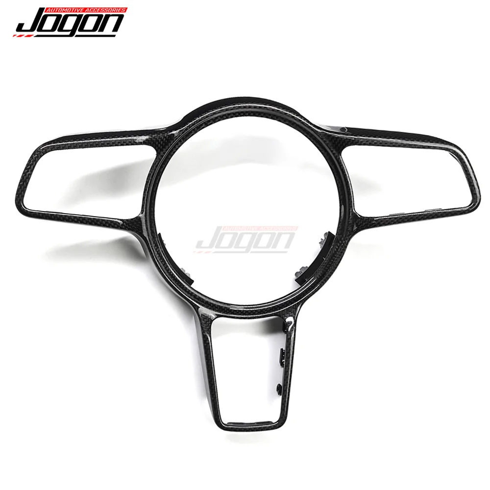 Dry Carbon Fiber Steering Wheel  Frame For Porsche 911 991 GT3 RS GTS Carrera 2016 2017 2018 Steering Wheel Cover Interior Trim