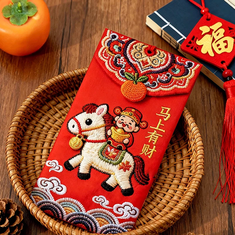 

6pcs 2026 New Year Decorations New Year Red Envelope Horse Year Red Envelope Chinese Spring Festival Hongbao Lucky Money Pocket