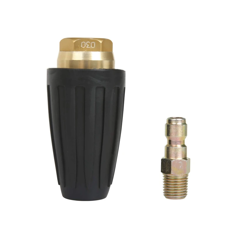 2X Universal Pressure Washer Turbo Nozzle For High Pressure Outlet Fitting Rotary 3.0 Orifice 1/4 Inch Plug 3000 Psi