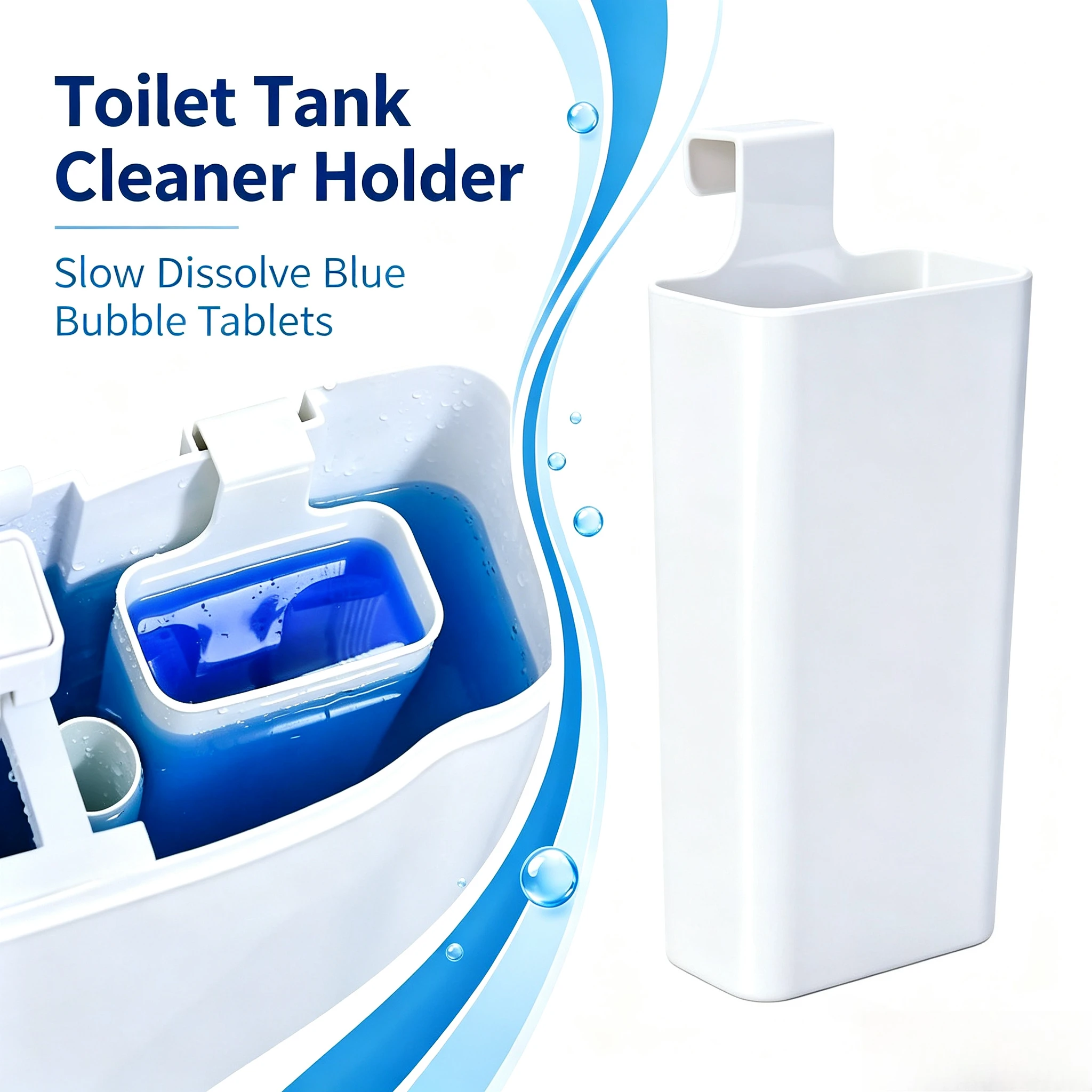 Toilet Bowl Maintenance Accessory Hanging Slow Release Solid Dispenser Toilet Tank Replacement Cleaner Buffer Box Bathroom Use
