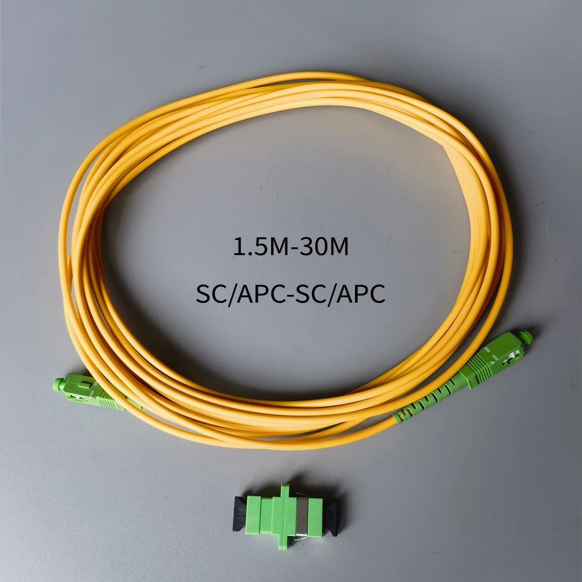Fiber Optic Patch Cable 1.5M/2M/3M/5M/10M/15M/20M/30M SC/APC-SC/APC Single Mode Extension Wire FTTH Cable Free Adapter