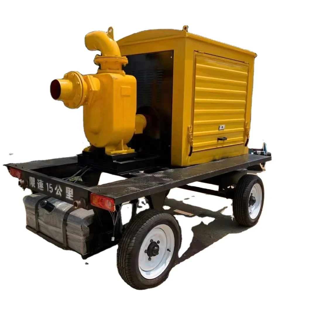 High quality self priming pump centrifugal water pump with diesel engine trailer type