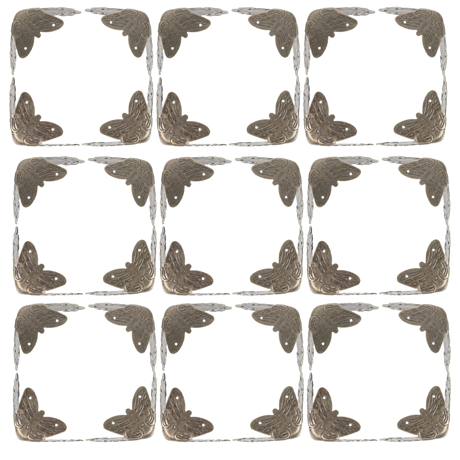 

25 шт. угловые протекторы, винтажные бабочки, дизайн, декоративная коробка, защита края, деревянный футляр для ювелирных изделий, бамперы, угловые подтяжки