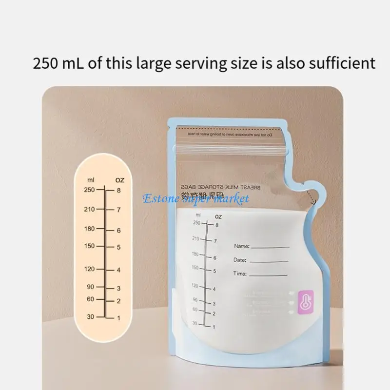 090B 30Pcs Breast Milk Storage Bags for Nursing Mom Temperature Indication Easy Use