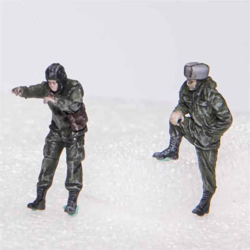 1:72 Modello Dipinto 6 Pezzi Carro Armato Russo Corpo di Riparazione Veicolo Action Figure Pessoale di Ingegneria Soldati Scena Accessorio