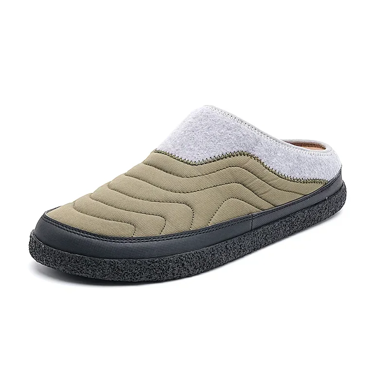 Unisex Fashion Winter Casual Slip On Shoes Waterproof Warm Cotton Shoes for Women and Men's Indoor Outdoor Garden Half Slippers