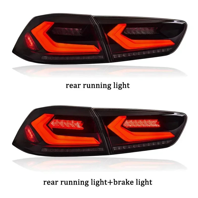 سيارة LED 12 فولت المصابيح الخلفية لميتسوبيشي لانسر 2008 - 2018 الخلفية مصباح جيد الإضاءة الفرامل عكس بدوره إشارة مقاوم للماء اكسسوارات السيارات