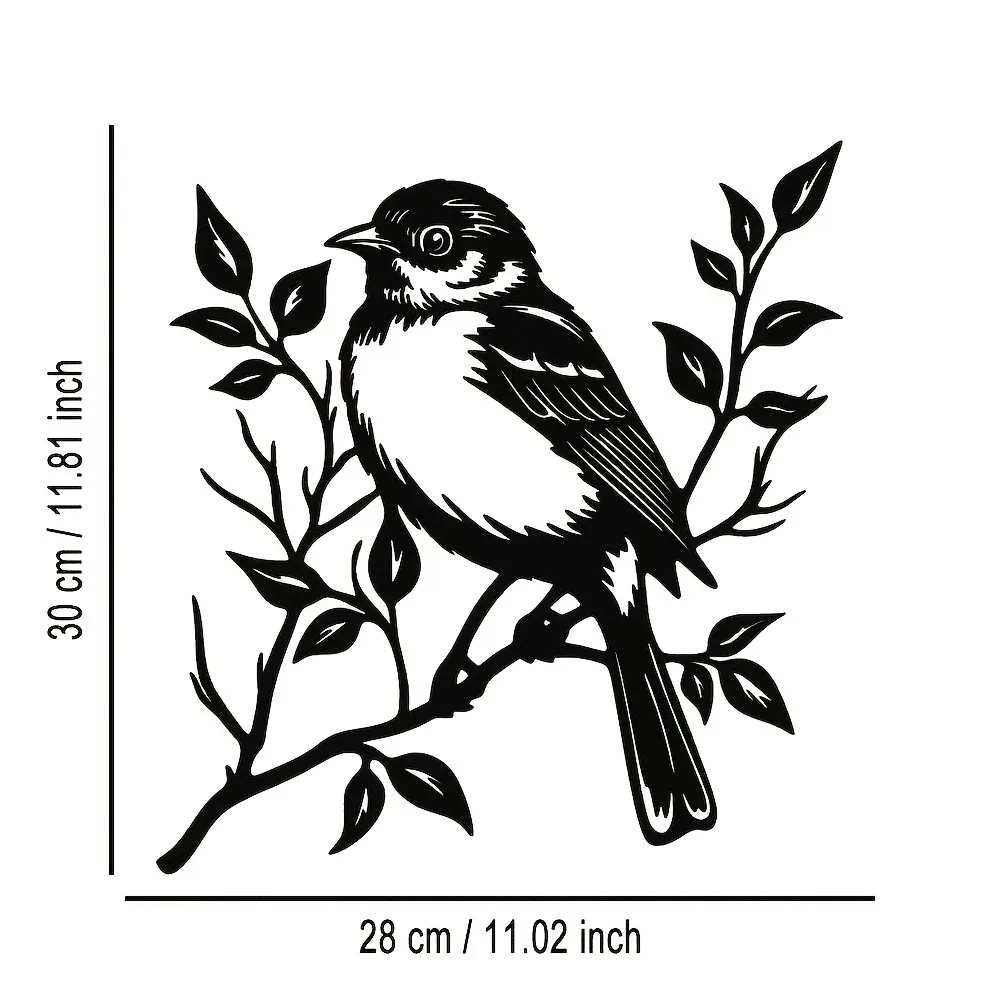 Alivion Metal Wall Art Iron Sculpture Birds On Branches Rustproof Decor For Home Office Living Room Bedroom Kitchen Farmhouse Lo