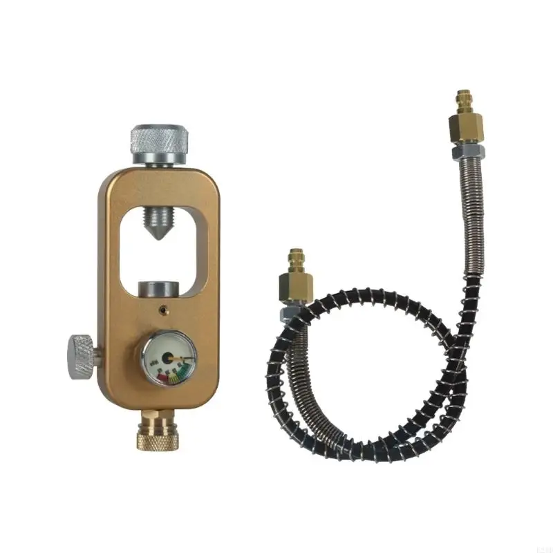   Diving Refill Adapter Aluminum Alloys Diving Oxygen Cylinder Refill Adapter Tanks Refill Adapter With Gauge And Hose