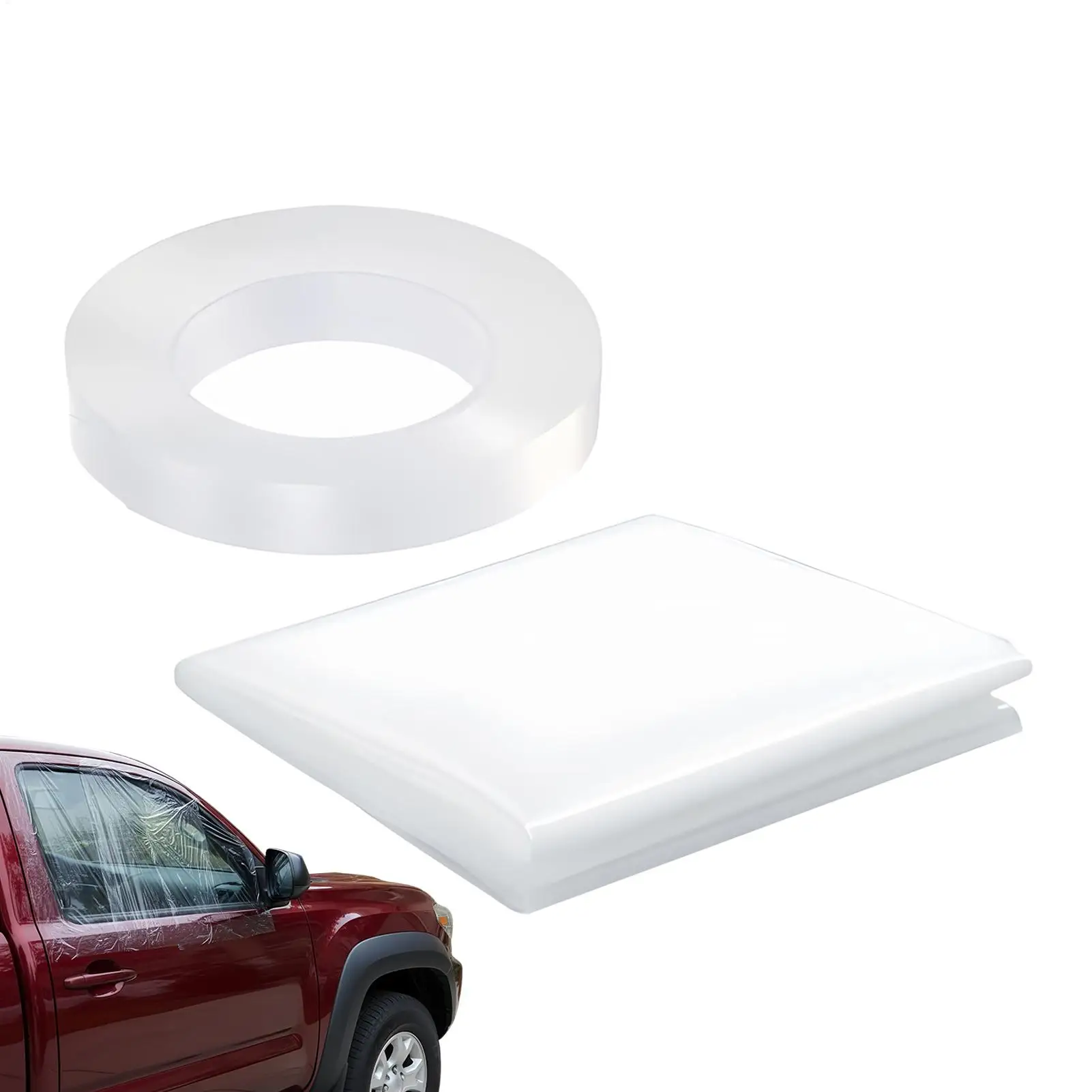 

Damaged Car Window Film Replacement Damaged Car Window Tinting Pre-Cut Repair Film Temporary Broken Window Cover 120*80cm