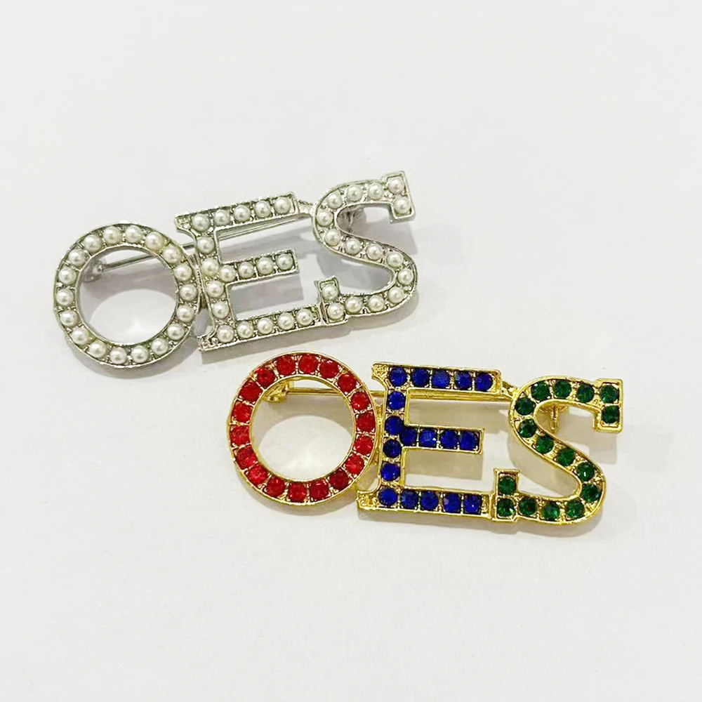 OES Greek Alphabet Association Club College Party Gift Brooch