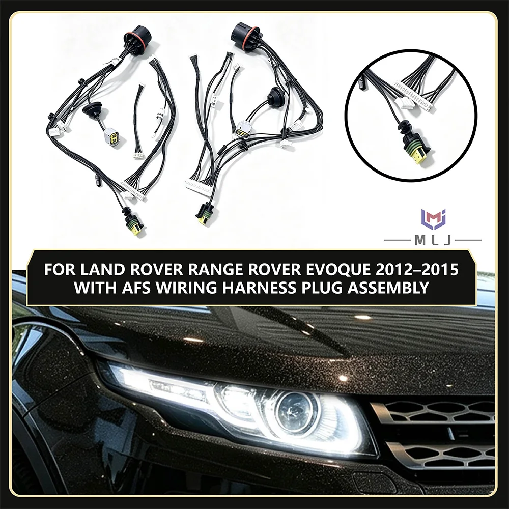 Headlight Wiring Harness Plug Assembly With AFS For Land Rover Range Rover Evoque 2012‑2015 Replacement Spare Parts