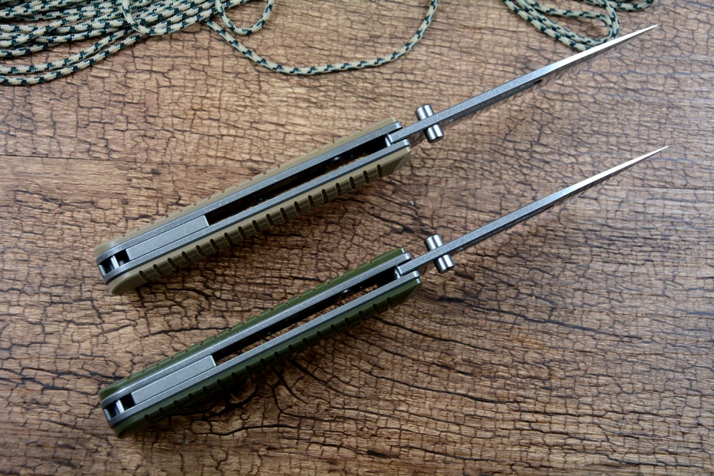 TWO SUN TS394 Folding Knife D2 Stonewash Blade G10 Handle Outdoor Camping Hunting Pocket Knife