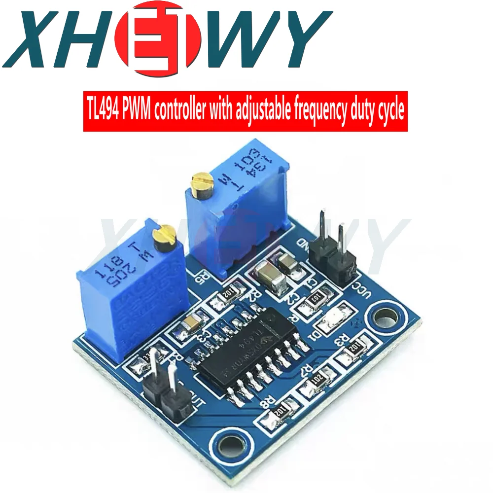 Módulo Controlador PWM ajustável, TL494, Frequência 5V, 500-100kHz, 250mA