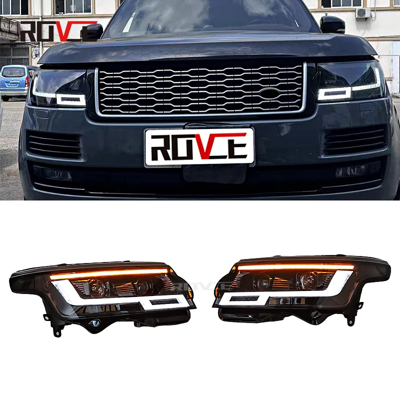 

LED Headlight Assembly For Land Rover Range Rover Vogue L405 2013-2017 Upgraded 2023 Daytime Running Lights Turn Signals