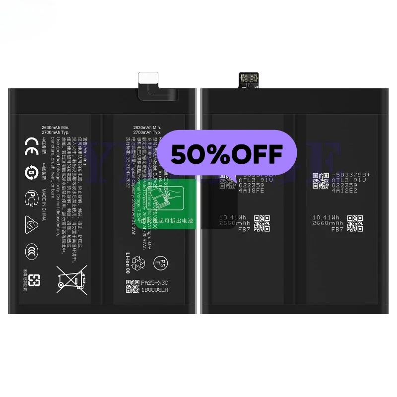 BLPA25 Battery For OnePlus 12 Realme GT5 Pro Mobile Phone High Capacity Grade A Cell Replacement Battery
