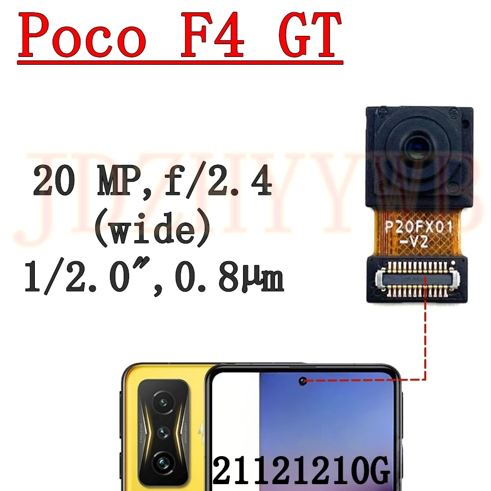 

Front Rear Camera For Xiaomi Poco F4 GT F4GT Frontal Selfie Wide Back Facing Main Camera Module Flex Cable