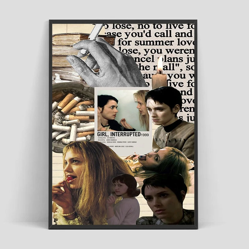 Room Decoration Home Decor Girl Interrupted Movie Poster Anime Paintings for Bedroom Decorative Prints Wall Painting on Canvas