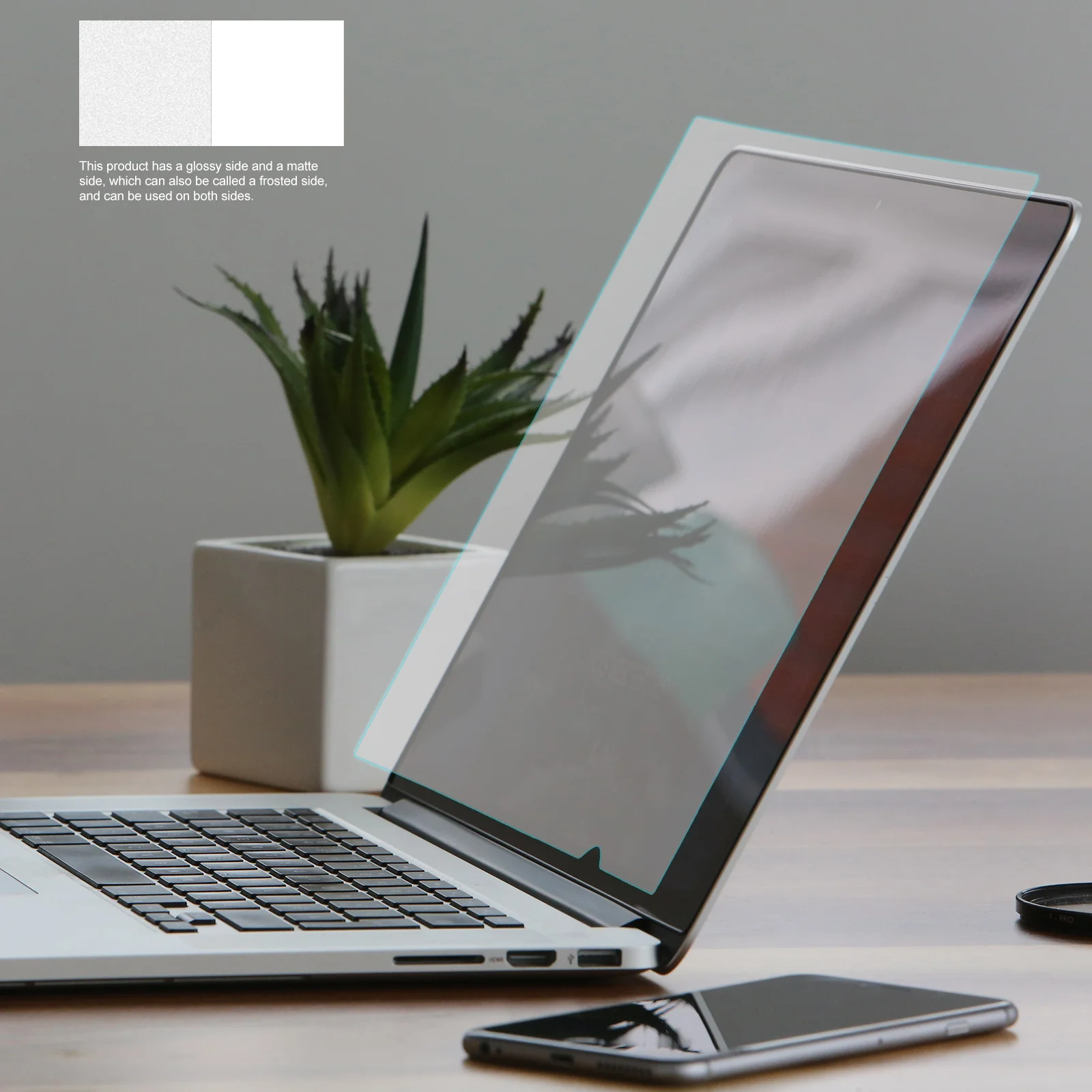 

14 Inch Computer Privacy Screen Film Laptop Anti Peeping Protector with Matte and Glossy Sides Anti Scratch Radiation Filter