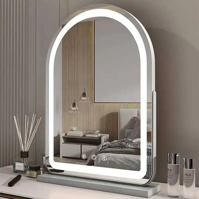 Compact Aesthetic Mirror Light Round Oval Bathroom Korean Mirror Make Up Tiles Dekoracyjne Lustra Home Decoration Accessories