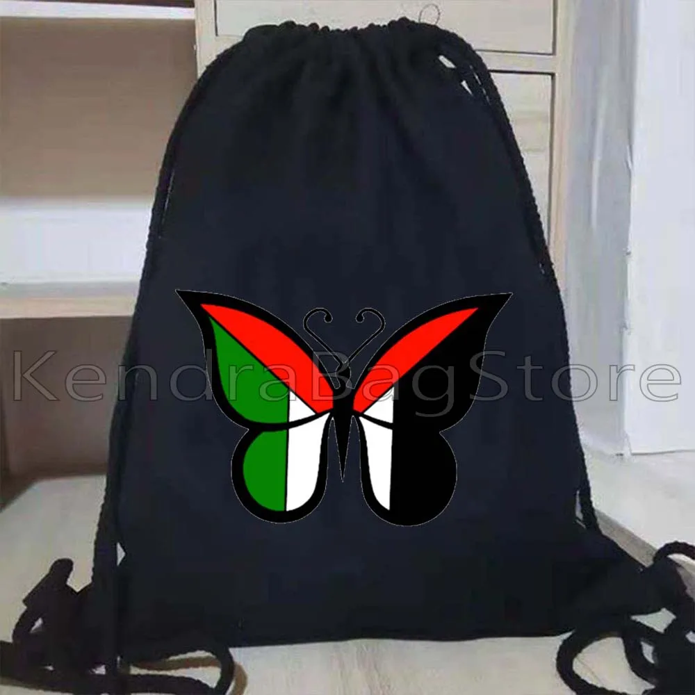 これはスイカではありません アル アクサ モスク キャンバス巾着バッグ サッカー バックパック タトゥーレス刺繍 アラビア語 ギフト サックパック ストリングバッグ