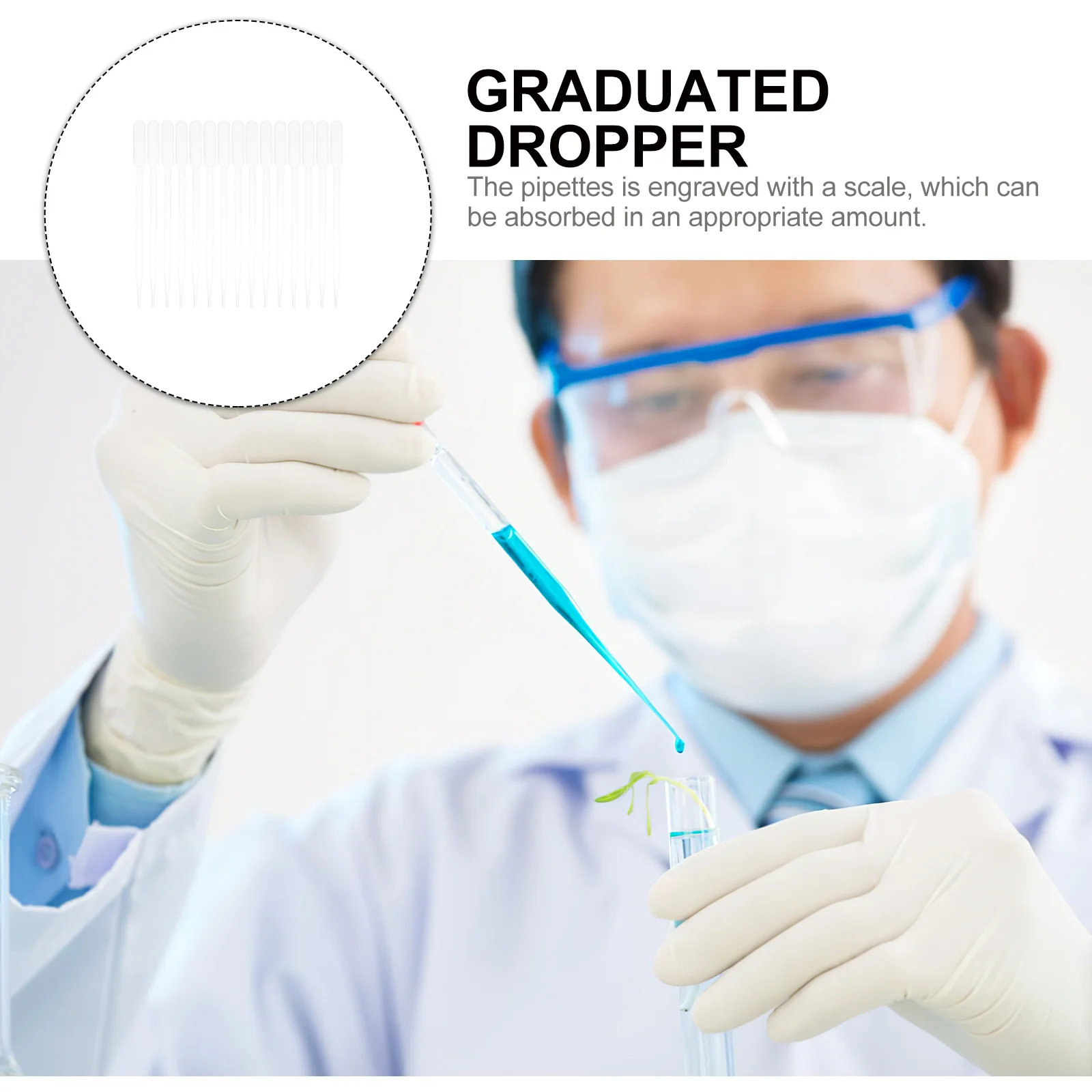 

100 Pcs Pipette Clear Dropper Liquid Time-saving Dropping Pipettes Transfer Scale Plastic Droppers Softer