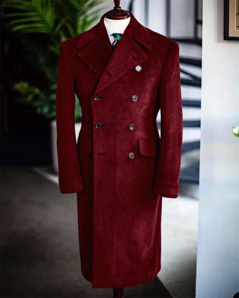 سروال قصير طويل الخط السترة مزدوجة الصدر خمر نمط الرجال المألوف معطف طويل غير رسمي الزفاف التصوير ملابس رسمية مع