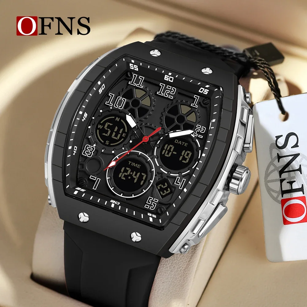 OFNS Top Brand 6157 Electronic Digital Watch Men's Sports Watch Electronic LED Men's Watch Men's Clock Outdoor Waterproof Watch