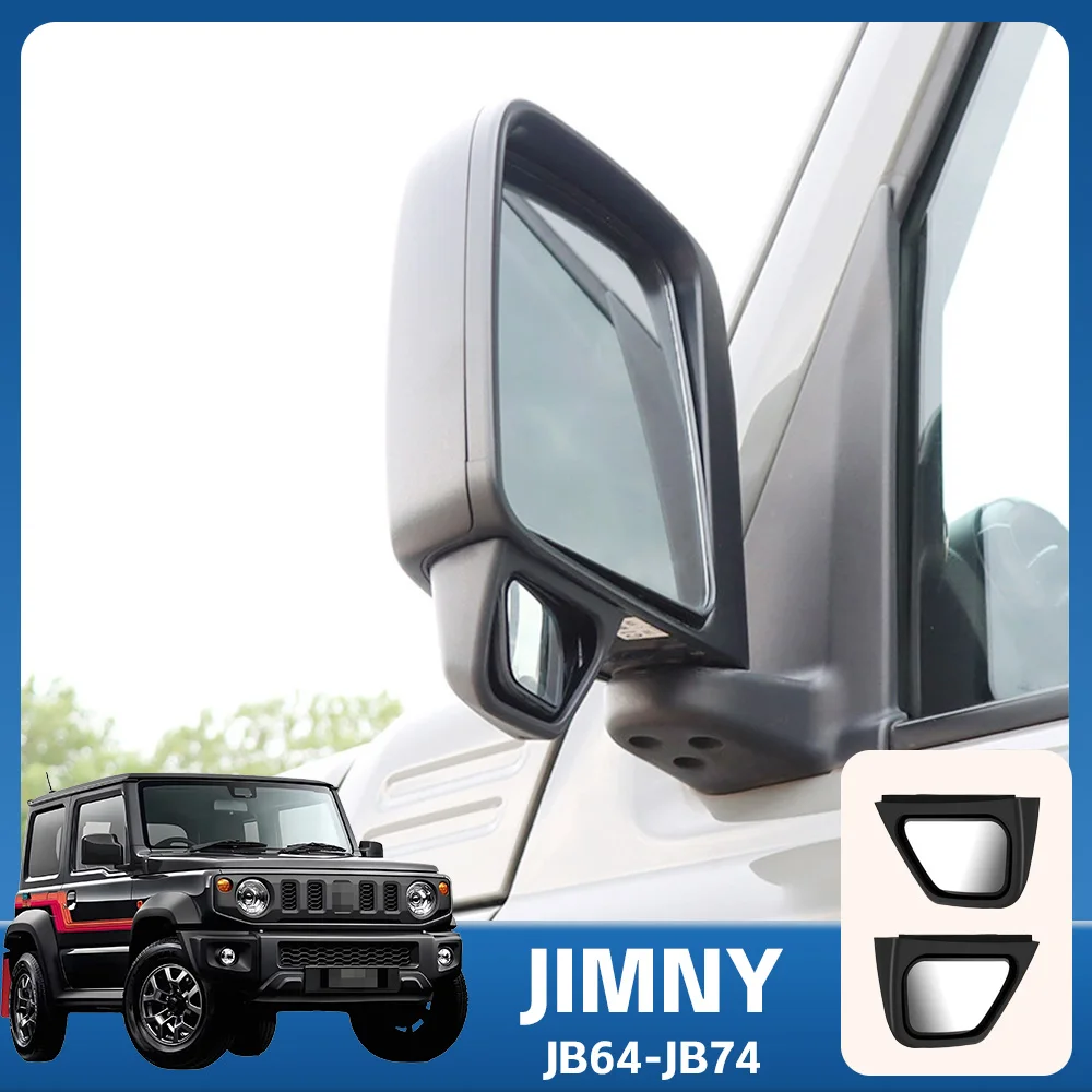 2PCS Car Wide Angle Rear Side Mirror View Auxiliary Blind Spot Auto Accessories For Suzuki Jimny 2019-2026 2020 2021 JB64 JB74W