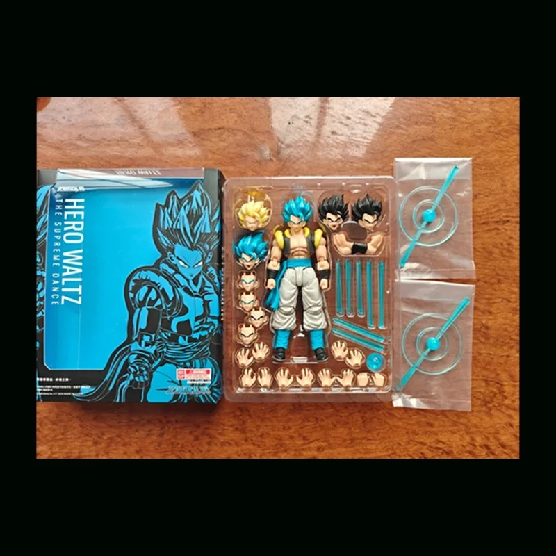 Demoniacal صالح Gogeta الشكل لعبة دراغون بول Z SHF سوبر سايان الأزرق بطل الفالس في نهاية المطاف الرقص Gogeta تمثال تحصيل لعبة الهدايا #2