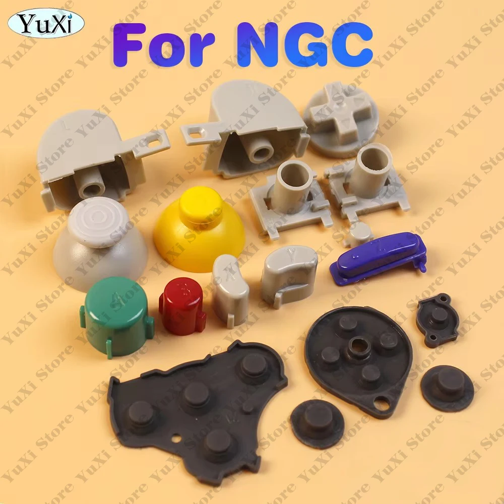 

1Set Full Buttons For Gamecube/NGC L R Trigger Buttons D-Pad ABXY Buttons Rubber Conductive Mod Kit For NGC Gamepad Control