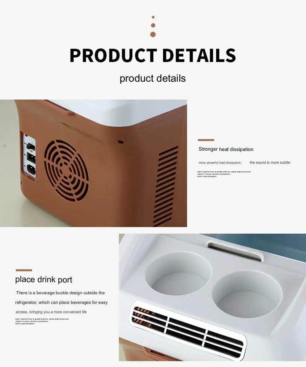 Wholesale 15L Outdoor Camping Car Fridge AC DC 12v Portable Mini Fridge Freezer Cooler Car Fridge Refrigerator with Touch Screen