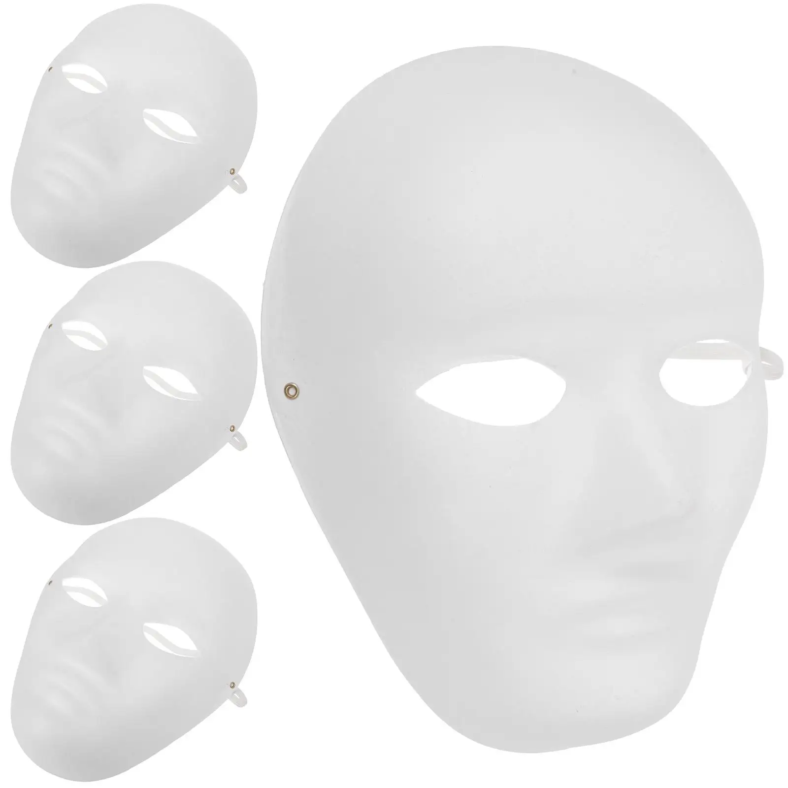 

4 Pcs Hand Painted Mask Make Your Own Masks Diy Cosplay Makeup Pulp for Kids Masquerade Handmade Miss