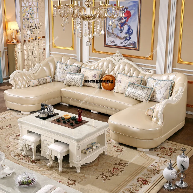 Nordic Luxury Sofas Genuine Leather Small Apartment Living Room Elegant Sofas Straight Armchairs Divano Letto Home Furniture