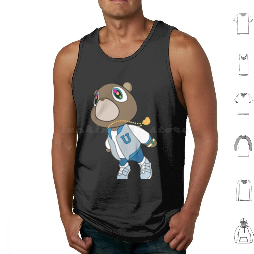 

Kanye West Graduation Bear Майки Жилет без рукавов Kanye West Kanye Rap West Ye Музыка Хип-хоп Рэпер Кендрик Ламар Дети