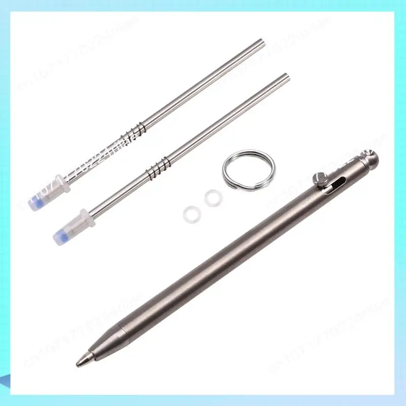 

Мини-карманная ручка A17Z, портативный брелок для ключей, шариковая ручка из титана и металла для подписи