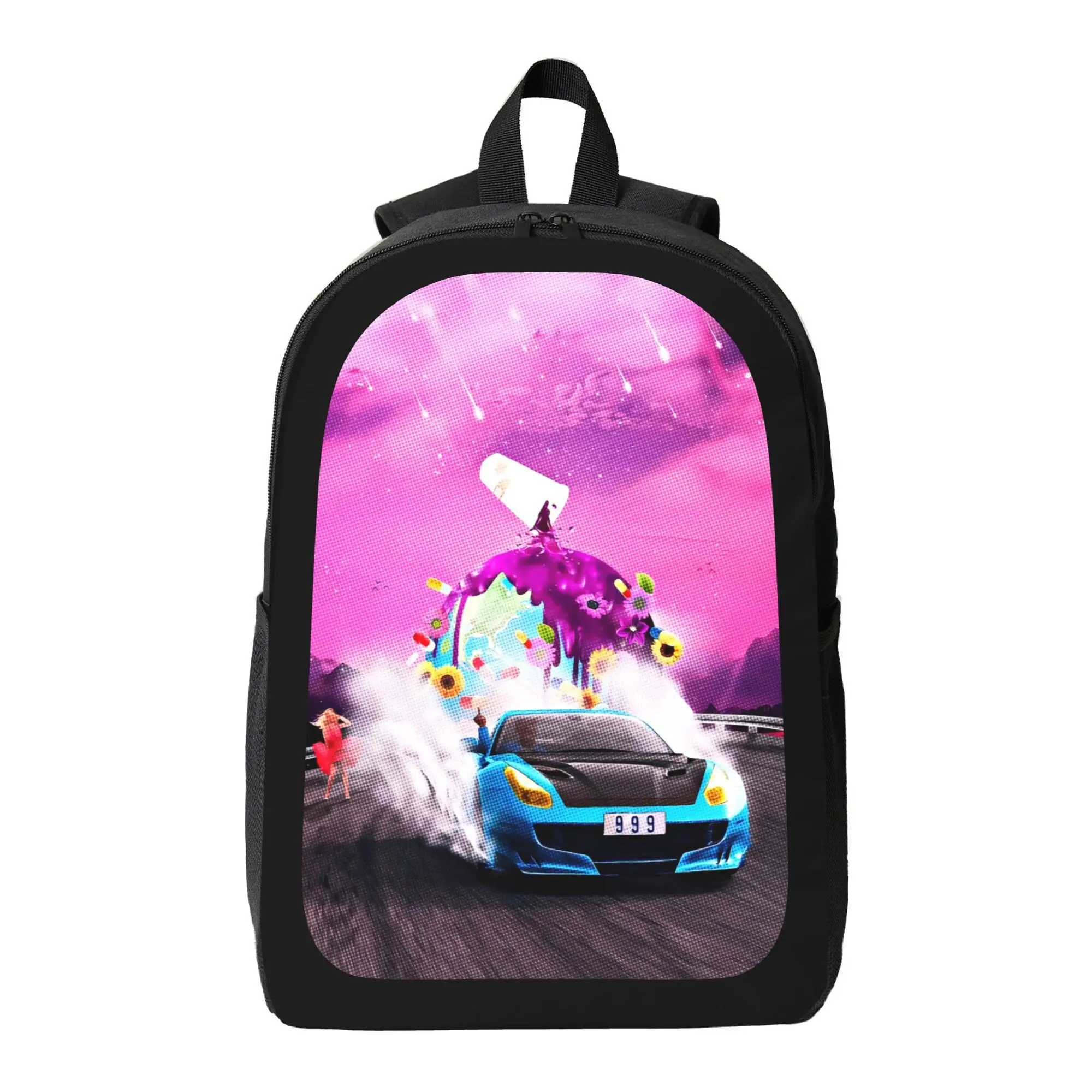 

JW Unisex Large Capacity Backpack - Lightweight school bag with racing and speed patterns, adjustable thickened shoulder straps