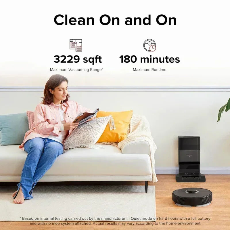 D2Broborock Q7 Max  Robot Vacuum and Mop with Auto-Empty Dock Pure,Hands-Free Cleaning for up to 7 Weeks,APP-Controlled Mopping,