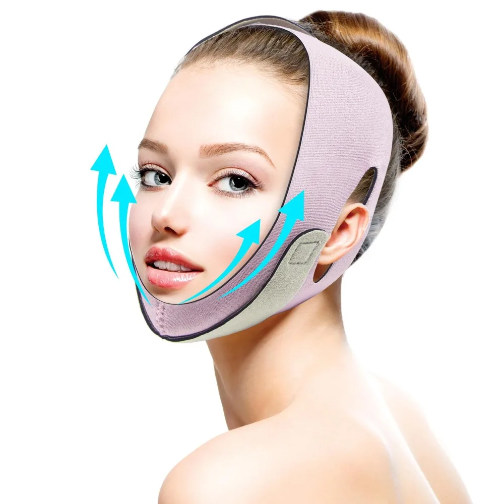 V Line Lifting Mask Chin Strap Soft V Shaped Face Mask Chin Cheek Lift Band Jaw Exerciser Anti Strap Beauty Skin Care Tools