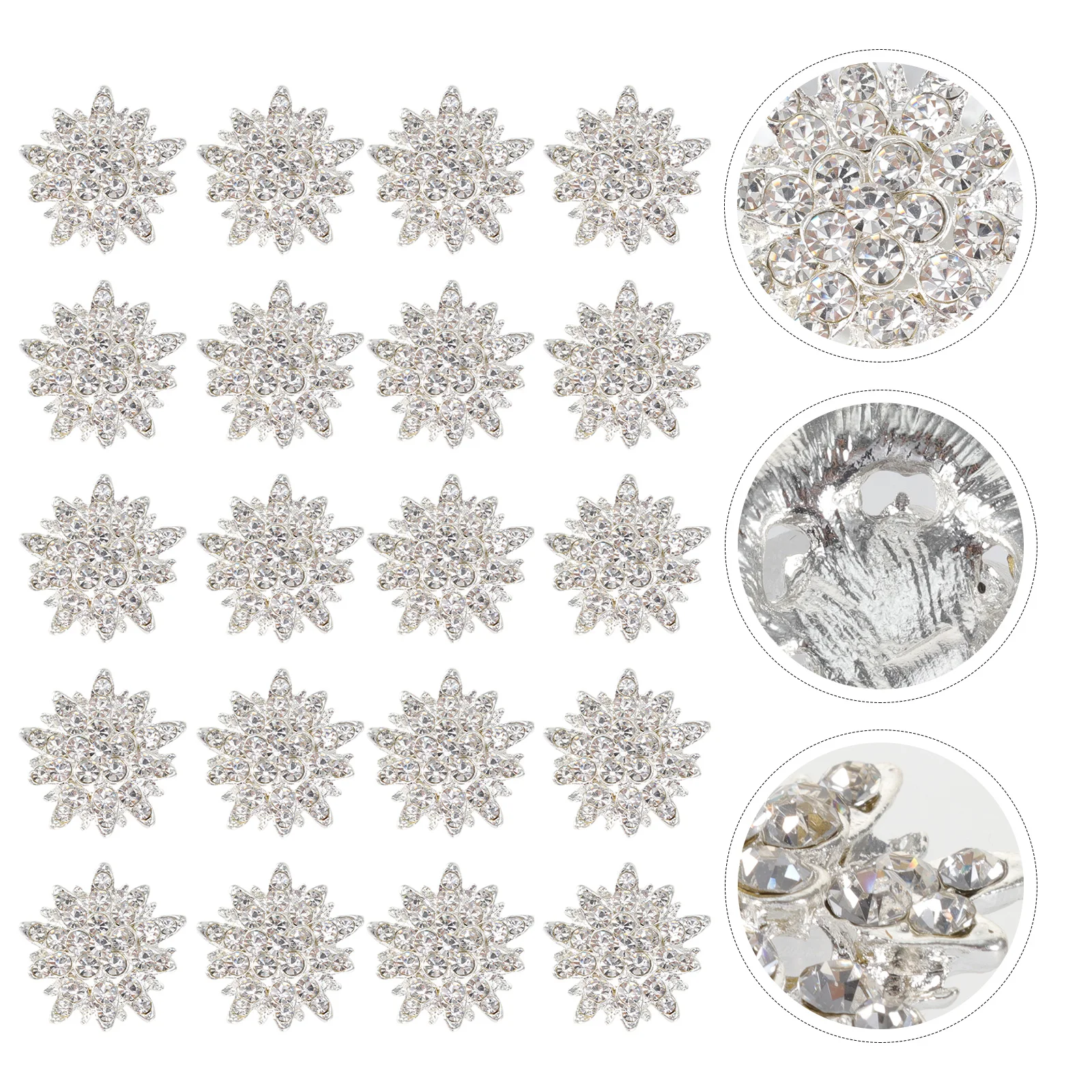 

Rhinestone Crafts White Alloy Snowflake Hat Decorations Jewelry Making Supplies DIY Accessories Christmas Theme