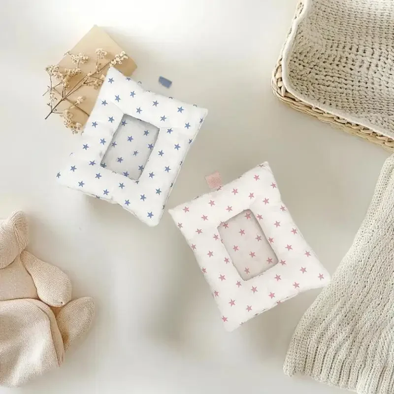 Lovely Padded Star Photocard Holder; Polka Dot Keychain Storage Display for Idol Photo