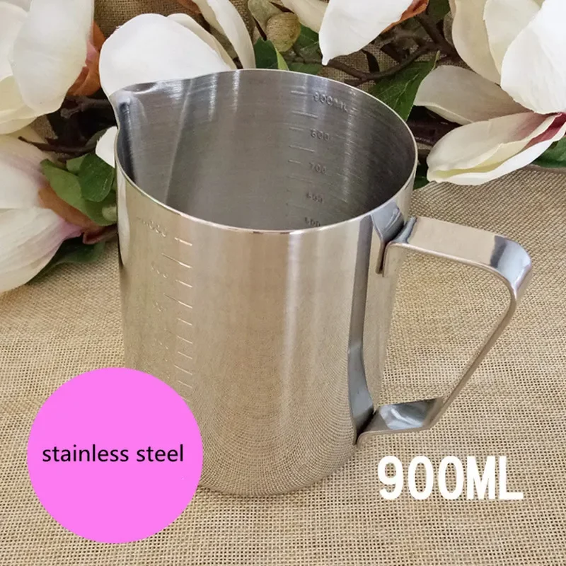 DIY Candle Making Hand Tool, Stainless Steel Cup, Wax Pot, Chocolates Melt, Containing Mark, Big 900ml Inner Scale, New