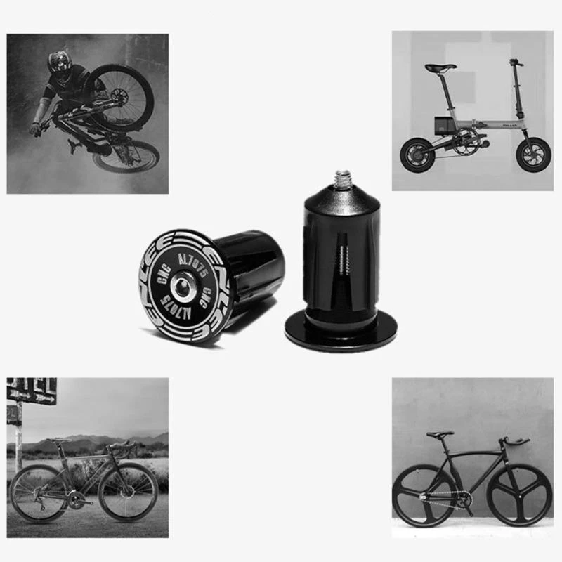 Grip Handlebar 2pcs BicyclCap Aluminum Alloy Mountain Bike Expansion Lock Plug Bike Handle End Cap Bike Access