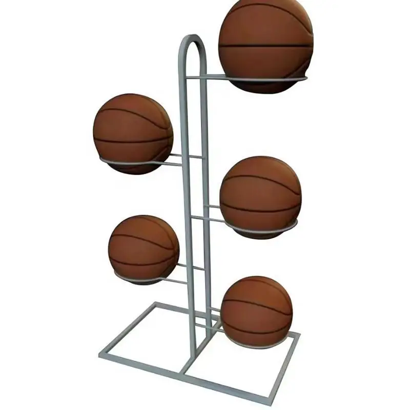 

Ball Storage Holder 5 Tiers Garage Sport Equipment Organizer Soccer Stand Athletic Gear Basketball Organizer Stand Basketball