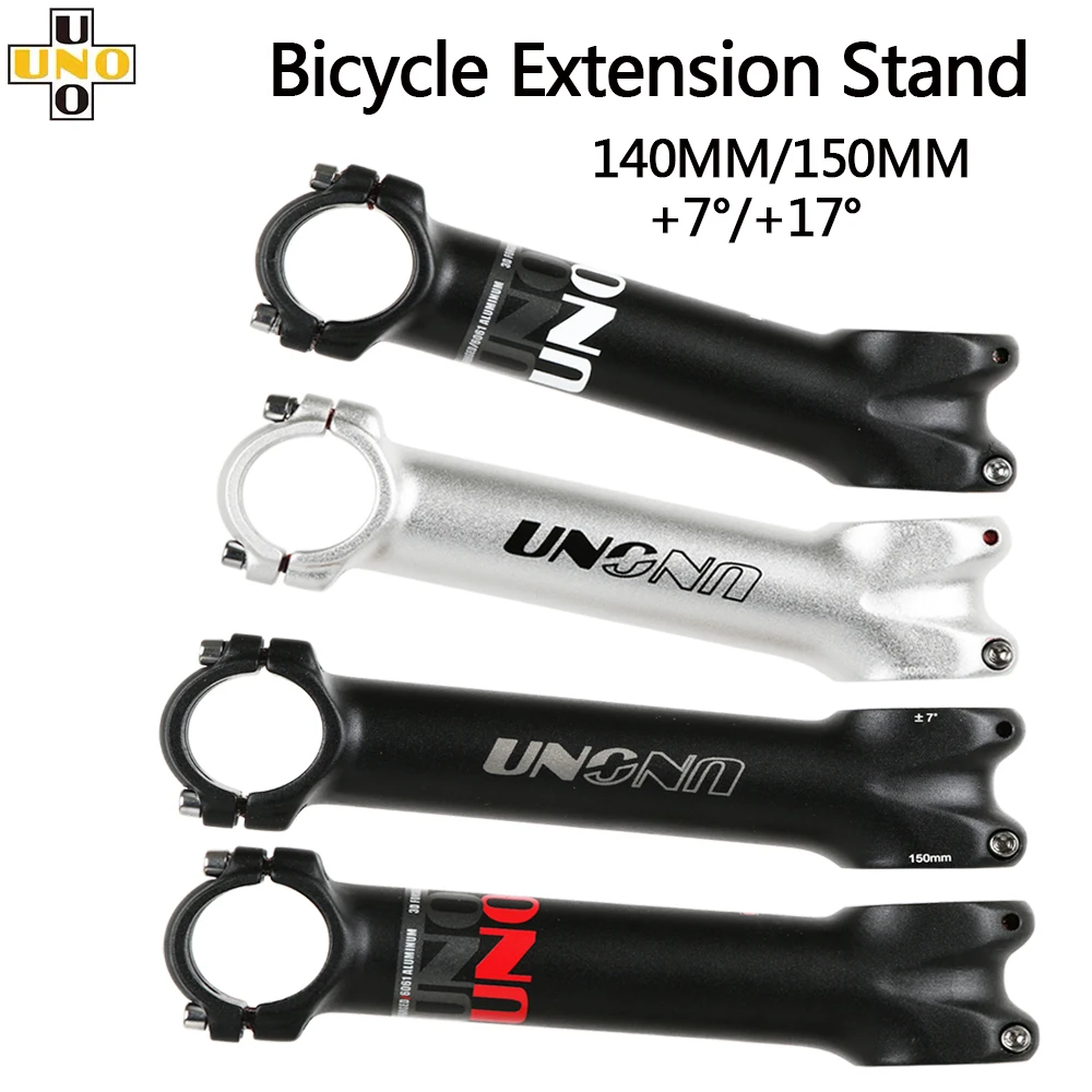 

UNO Mountain Bike Road Bike Extended Aluminum Alloy Handlebar Stem, 7 °/17 °, Bike Riser Faucet Frosted