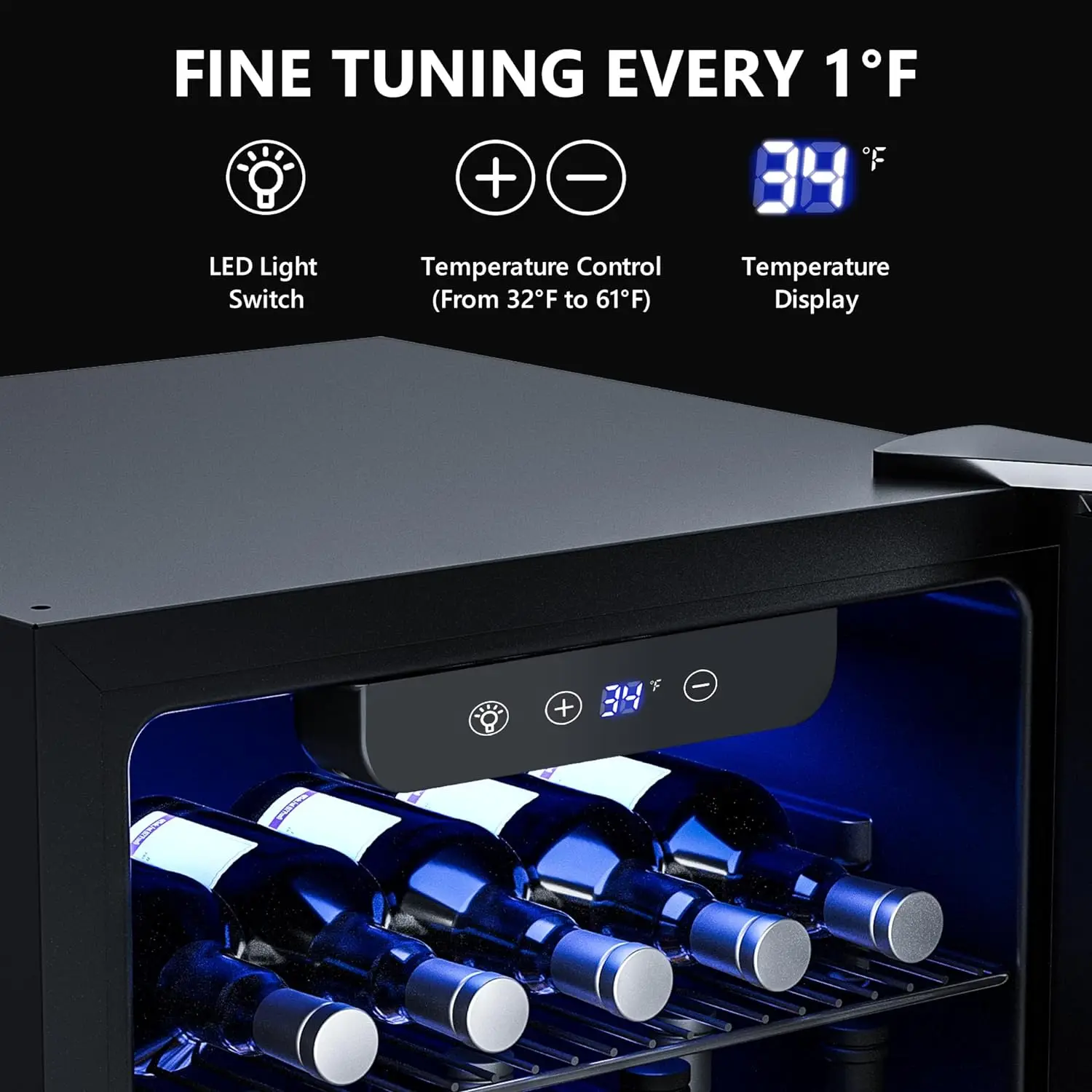 Frigorifero per bevande Cooler-Mini frigo da 126 lattine con porta in vetro autoportante per birra gassata, vino, dispositivo di raffreddamento per bevande per la casa