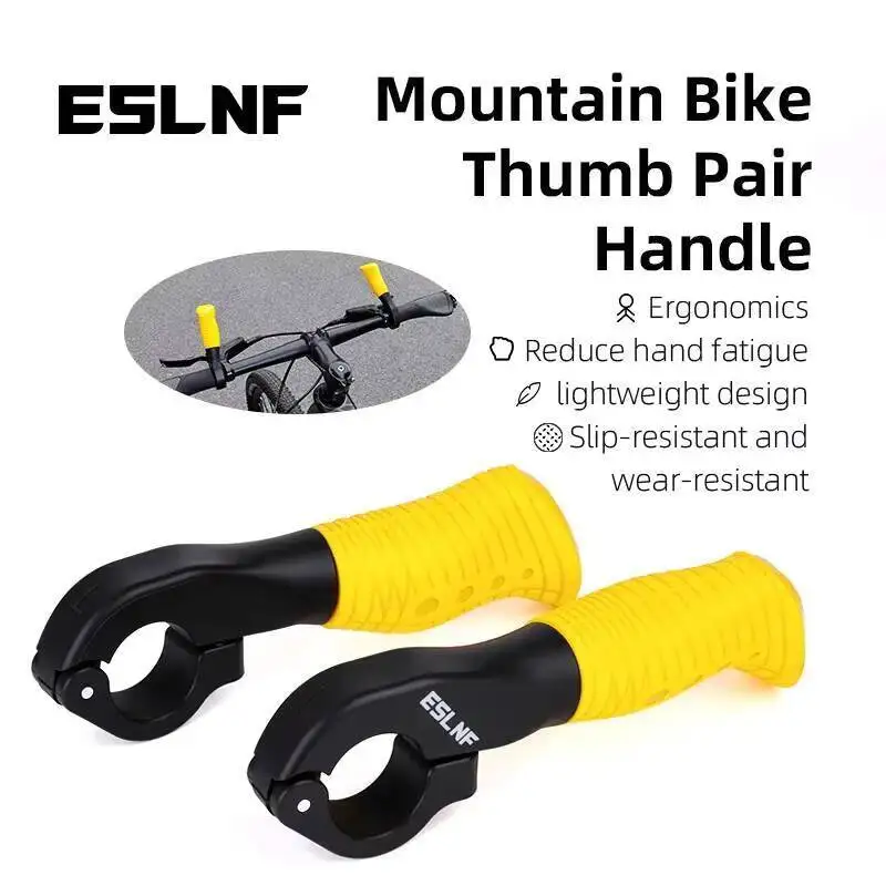 ESLNF 22mm Ergonomische MTB Mountainbike Lenkerenden Nylon Mini-Daumengriffe Innenlenkerabdeckung Fahrradteile