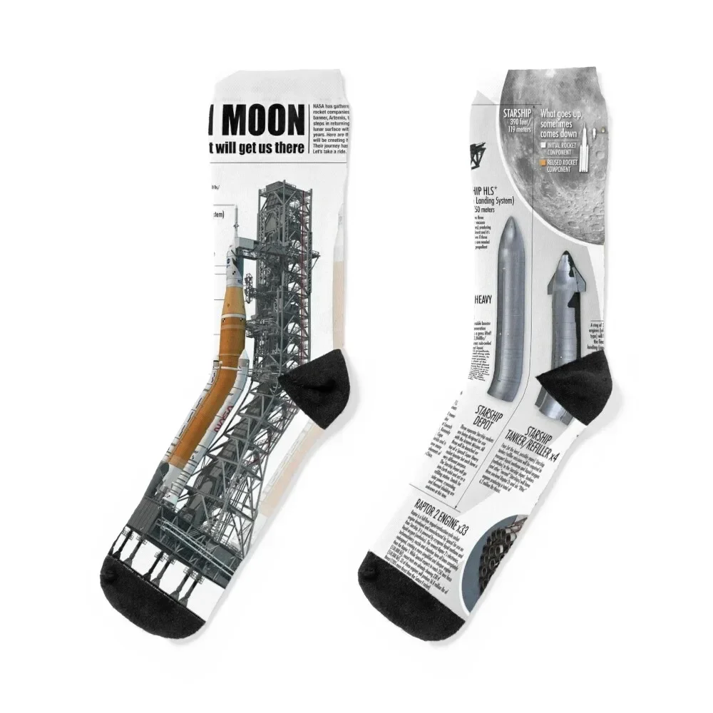 Destination Moon: The Artemis rockets that will get us there Socks halloween luxe Men's Male Socks Women's